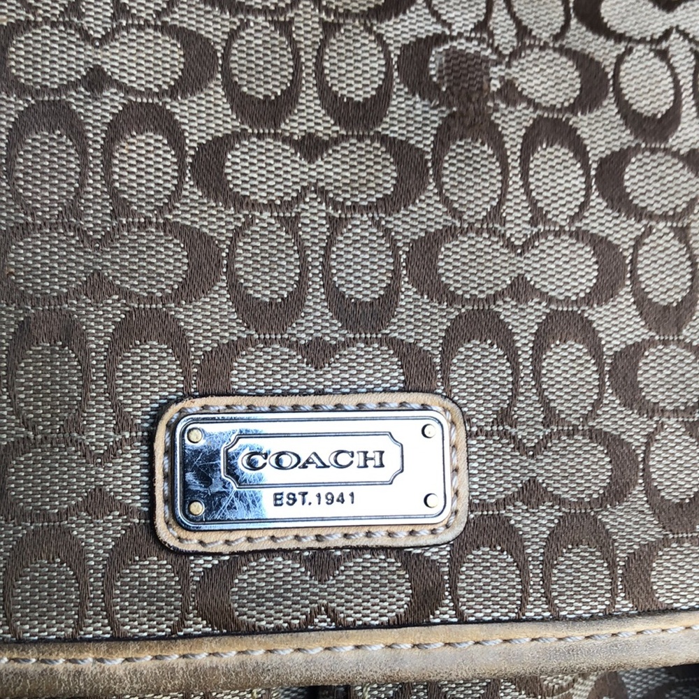 COACH Signature Voyager Khaki Bag - Picture 4 of 10